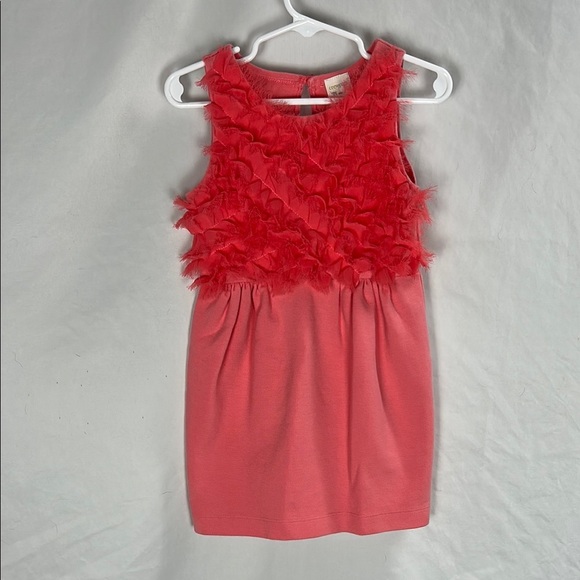 Crewcuts Coral Ruffled Sleeveless Dress -Size 4T - Picture 1 of 4